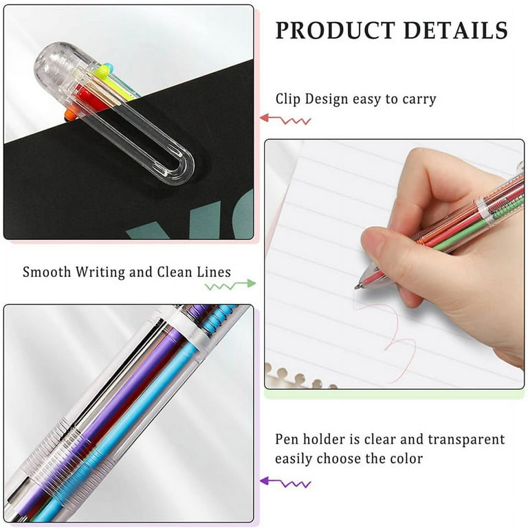 Mluchee 6 Pack Multicolor Pen In One Back to School Pens