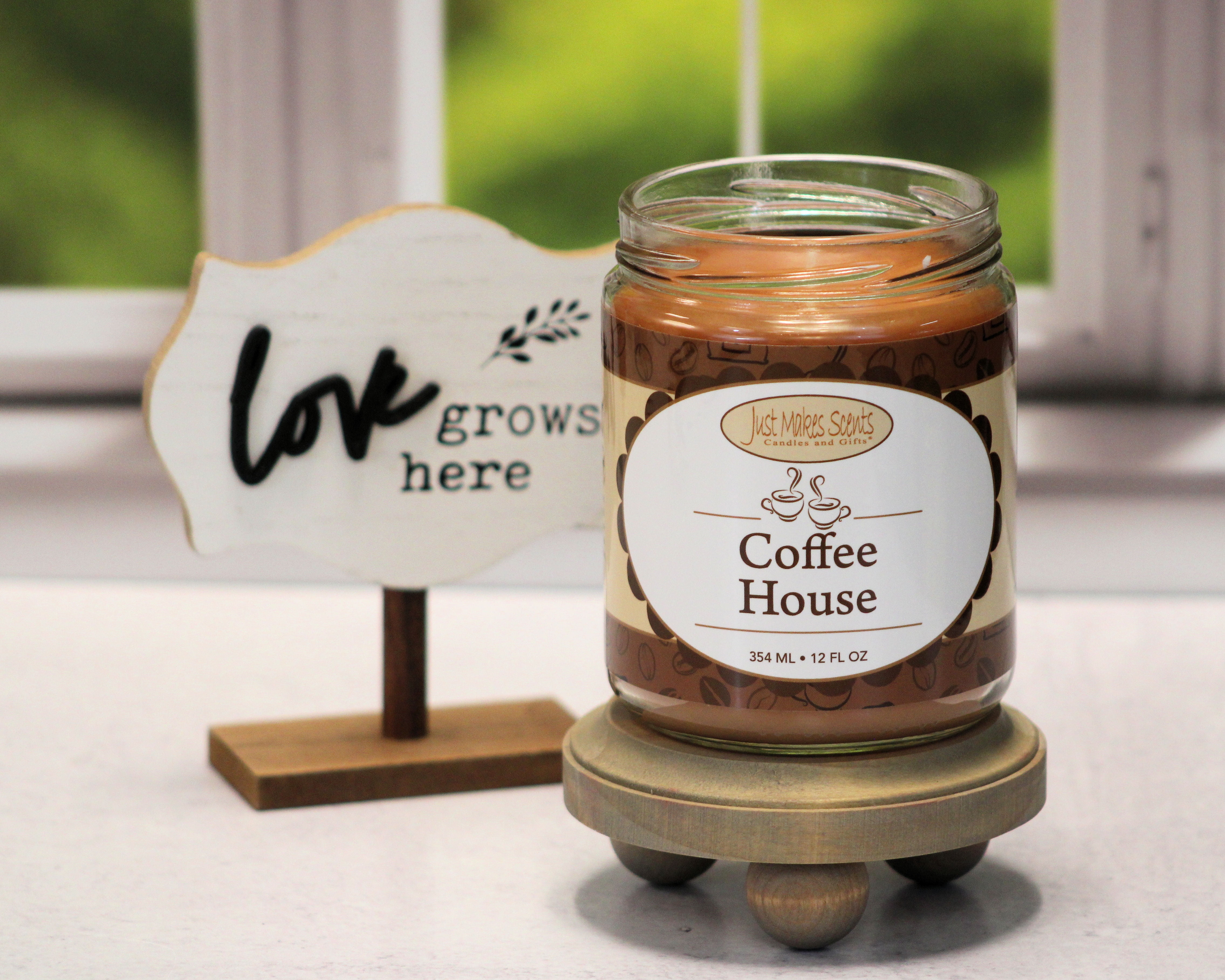 Coffee House Salsa Jar Candle 12oz -Just Makes Scents Candles & Gifts