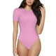 thumbnail image 1 of Balery Pink Body de cuello redondo de manga corta para mujer Tops de manga corta Tops básicos-Large, 1 of 7