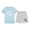 Light Blue, variant on Girls Jogger Set Short Sleeve Heart-shaped Printed Crew Neck T-Shirts Lightweight Elastic Waistband Sweatpants Sports Ouifit Sets for Hiking Running Black 2-13 Years
