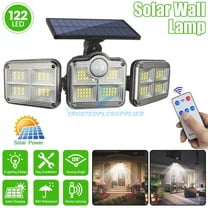 Brightest 122 LED Solar Flood Lights with Motion Sensor, 8-12H Runtime, 270° Adjustable Heads, Weatherproof for Yard, Garden, Patio