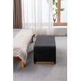 thumbnail image 2 of 43 Inch Entryway Bench, Modern Boucle Fabric Upholstered End of Bed Bench, Bedroom Ottoman Bench for End of Bed/Dining/Living Room/Entry/Window, Black, 2 of 9