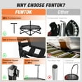 thumbnail image 3 of FUNTOK 48" Foldable Mini Trampoline 440lbs, 95% Assembled Fitness Trampoline Rebounder w/ Silent Bungees, Adjustable Handle Exercise Rebounder for Adults Indoor Garden Workout, 3 of 10
