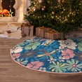 thumbnail image 5 of Bingfone Christmas Tree Skirt Mat Christmas Decoration Interior 30" -Colorful Flowers, 5 of 6