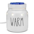 thumbnail image 2 of STAR MOON Rae Dunn Wax Warmer Wax Melt Warmer for Rae Dunn Inspired Decor Mason Jar Wax Warmer with Removable Dish, One More Bulb, Home Fragrance Home Decor, Glossy White (Warm) C95, 2 of 3