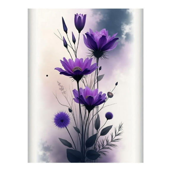 Diamond Art Kit for Adults, Flower Purple Print No.285 Diamond Painting for Adults Beginners, 5D DIY Diamond Art Painting Kits, Colorful Diamond Painting Craft for Home Decor 12x16
