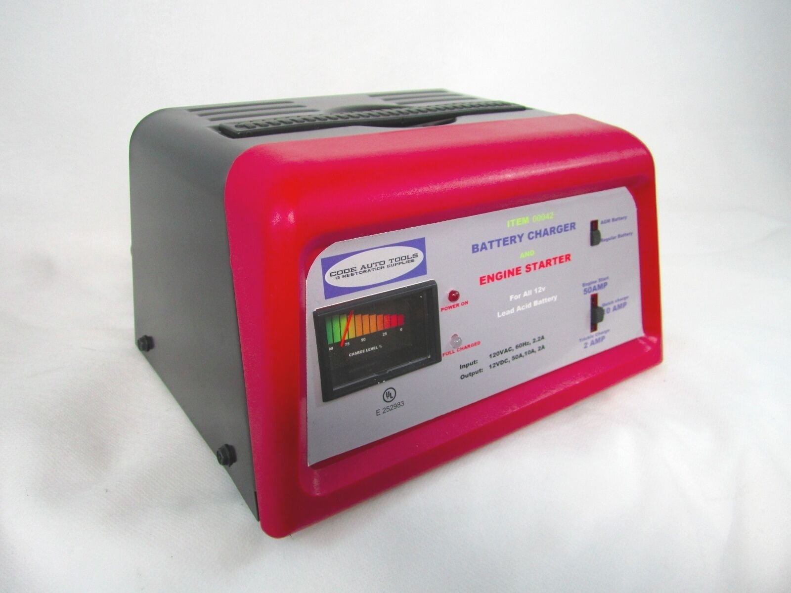 12 Volt Battery Charger Engine Starter 50 Amp 10 Amp 2 Amp Trickle