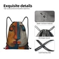thumbnail image 4 of Xecao Abstract Colorful Duality Pattern Sports Drawstring Backpack - String Swim Gym Bag with Wet Proof Pocket for Women&Men-Medium, 4 of 6