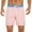 #Pink, variant on George Men's Solid Color Swim Trunks Elastic Waistband with Drawstring Multi Pocket Beach Shorts,Gray,Big and Tall Men M