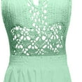 thumbnail image 6 of Women Dresses Sexy Sleeveless Sling Solid Fashion Dresses Fashion Dresses Mint Green Trendy Skirt Size M, 6 of 6
