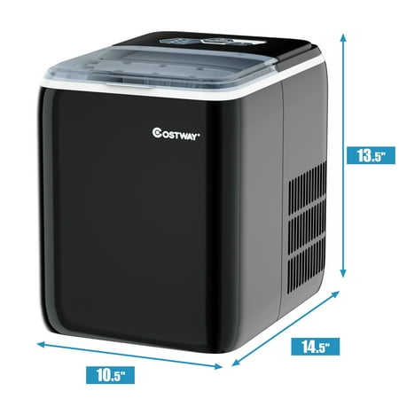 Costway Portable Countertop Ice Maker Machine 44lbs 24h Self
