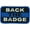 BACK THE BADGE, variant on BACK THE BADGE, PATCH - Blue Border High Thread Iron-On Heat Sealed Backing Sew-On Biker's Patch - 4" x 3"