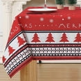 Christmas Table Cloth Xmas Tree with Red Background Tablecloth