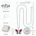 thumbnail image 7 of Starchenie Butterfly Pendant Necklace Women 925 Sterling Silver Birthstone July Ruby Butterfly Jewelry Gifts, 7 of 7