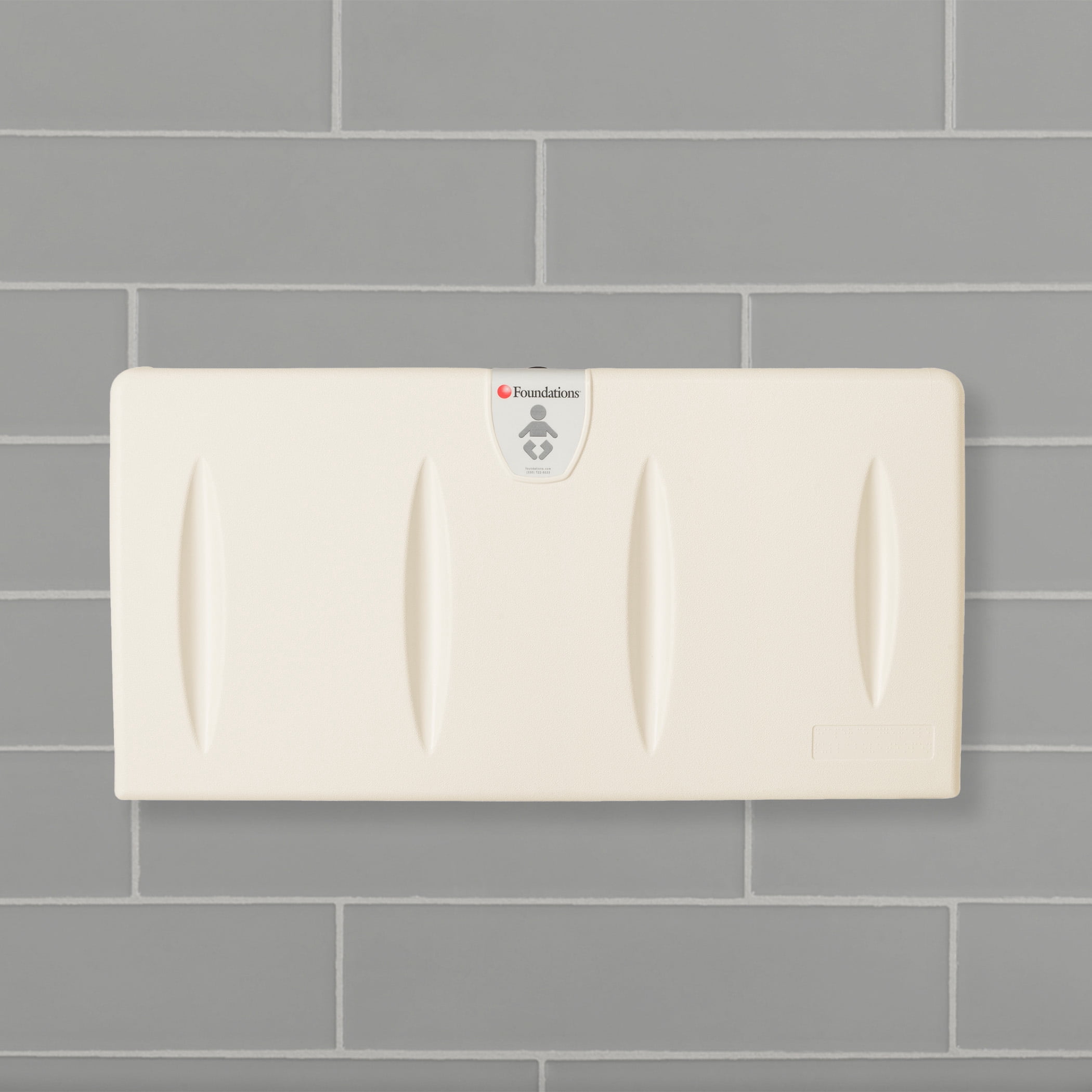 Foundations Classic Horizontal Baby Diaper Changing Station, Cream (5210089)