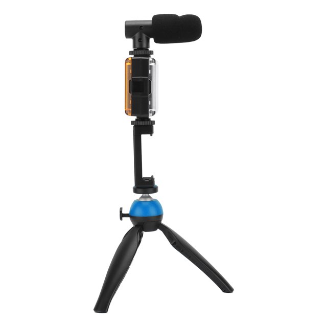 Peahefy Mobile Video Shooting Kit,Portable Live Video Shooting Kit Mobile Phone Photography Set With Fill Light Microphone Tripod Phone Holder,Mobile Phone Photography Set