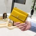 thumbnail image 5 of Xfvqtps Women Coin Purses Snap Fastener Zip up Solid Color Simplicity Leather Wallet Yellow, 5 of 7