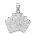 thumbnail image 4 of FB Jewels Sterling Silver Rhodium-platedEnamel Royal Flush Pendant, 4 of 4