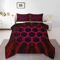 thumbnail image 2 of Erosebridal Abstract Comforter Sets Queen Size for Teens, Modern Honeycomb Comforters & Duvets, Stripes Decor, Reversible, 2 of 8