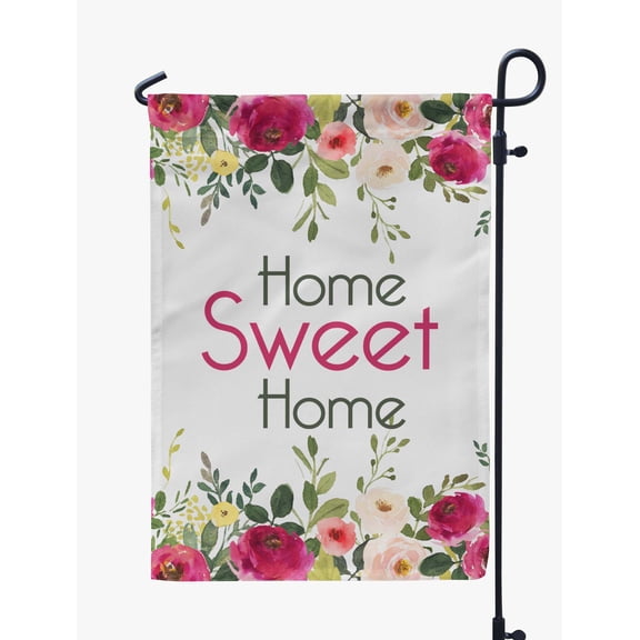 Printtoo White Home Sweet Home Garden Summer Camping Flags For Campers Double SidedFlag Outdoor Garden Sign