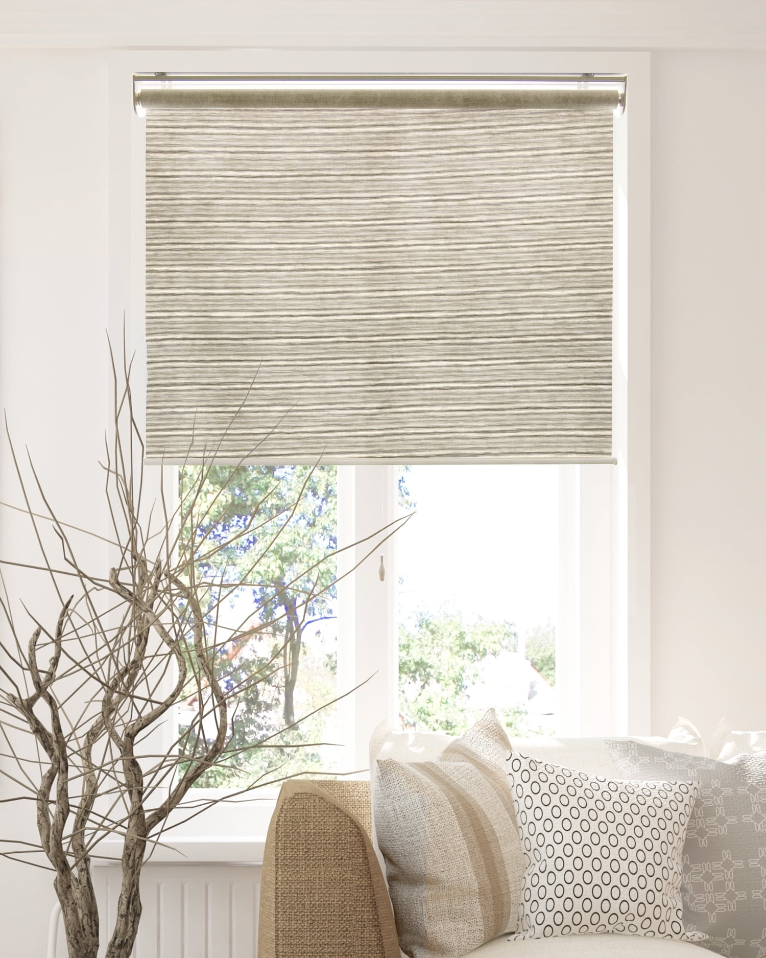 Champagne Room Darkening Roller Shade 37 1/4" Wide X 6" Foot Tall! PACK OF 4 