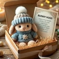 thumbnail image 4 of SSNTSY 5.9" Mini Bunny Hug Cute Easter Gift Knitted Rabbit Box Gift Easter plush Bunny Pocket Toy Stuffed Bunny with Inspirational Card for Easter Party Favors Gift, 4 of 4