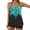 Mint Green-A, variant on Plus Size Tankini Swimsuit For Women Crew Neck T Shirts High Waist Shorts Casual Stretchy 2 Piece Bathing Suit (XL, Green)
