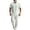 White, variant on Men's 2 Piece Outfits Solid Color Short Sleeve Button down Collared Shirts and Elastic Waist Pants Set Cotton Linen Casual Sets