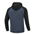 thumbnail image 7 of Pdbokew Hoodies for Men Heavyweight Fleece Sweatshirt - Full Zip Up Fleece Jacket Indigo/Black M, 7 of 7