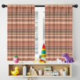 thumbnail image 5 of Blackout Kids Curtains,Brown Geometric Striped Pattern Childrens Insulated Curtains Set Of 2,Bedroom Essentials,Toddler Room Decor 42x54in(106x137cm), 5 of 5