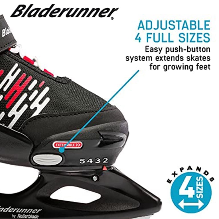 NEW BLADERUNNER boys micro ice skate in black/white Bladerunner Micro Ice - Black/White main image 2