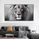 thumbnail image 3 of Pósteres de animales de leopardo y león de gran tamaño, elefante africano, tigre, cuadro de pared, pintura en lienzo de una pieza, decoración del hogar sin marco, 3 of 5