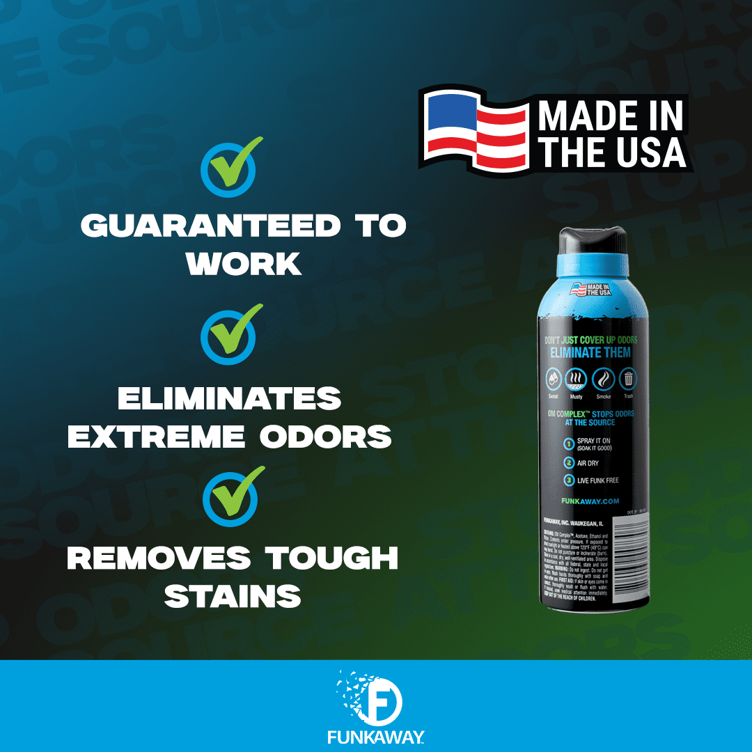 FunkAway Odor Eliminator Air Freshener, Extreme Deodorizer, Removes Shoe, Pet, Sweat, Smoke & Mildew Smells, Aerosol Spray, 8 oz