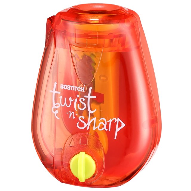 Sacapuntas Bostitch Twist-n-Sharp para niños y lápices de colores