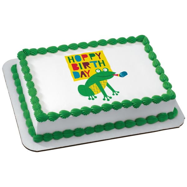 images Easy Frog Cake birthday buddies frog edible cake topper image