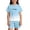 outfits 8#Light Blue, variant on ZXLBBD Girls' Summer Letter Print Gradient Print Outfit for Kids Short Sleeve Design Casual Outdoor Ensemble Clothes Sets,Navy,Size 7 Y-8 Y