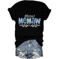 thumbnail image 2 of 100% Cotton Women's Blessed Memaw Floral Graphic Tees Short Sleeve Funny Memaw Life T Shirt Cute Casual Grandma Gifts Shirts, 2 of 5