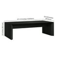 thumbnail image 4 of Evelyn&Zoe Oswin 48" Wide Rectangular Coffee Table, Black Grain, 4 of 8