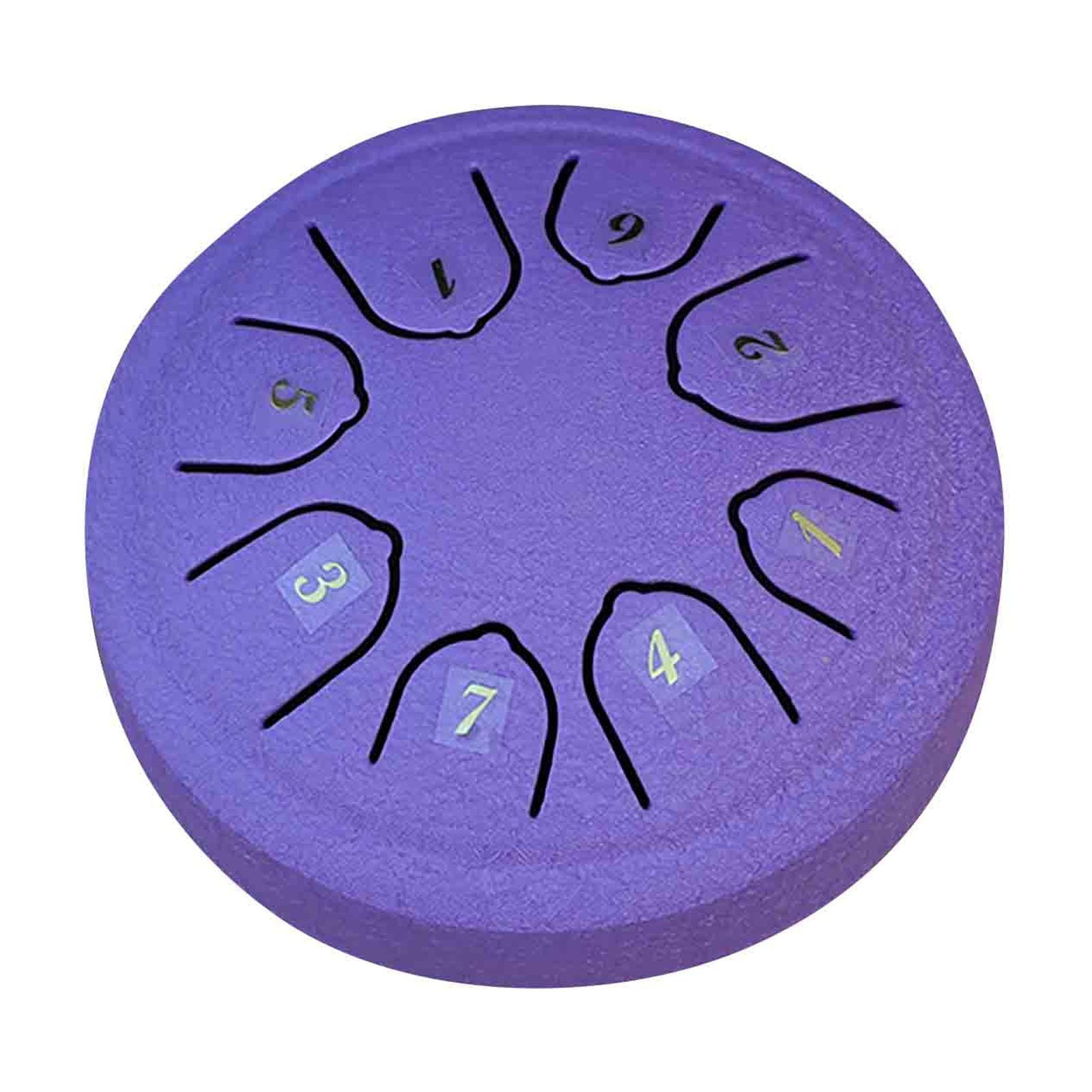 JMYHOAM 4.5 Inch 8 Notes Steel Tongue Drum Premium Adult's Music Hand Drum Instrument Clean Clear Ethereals Sounds