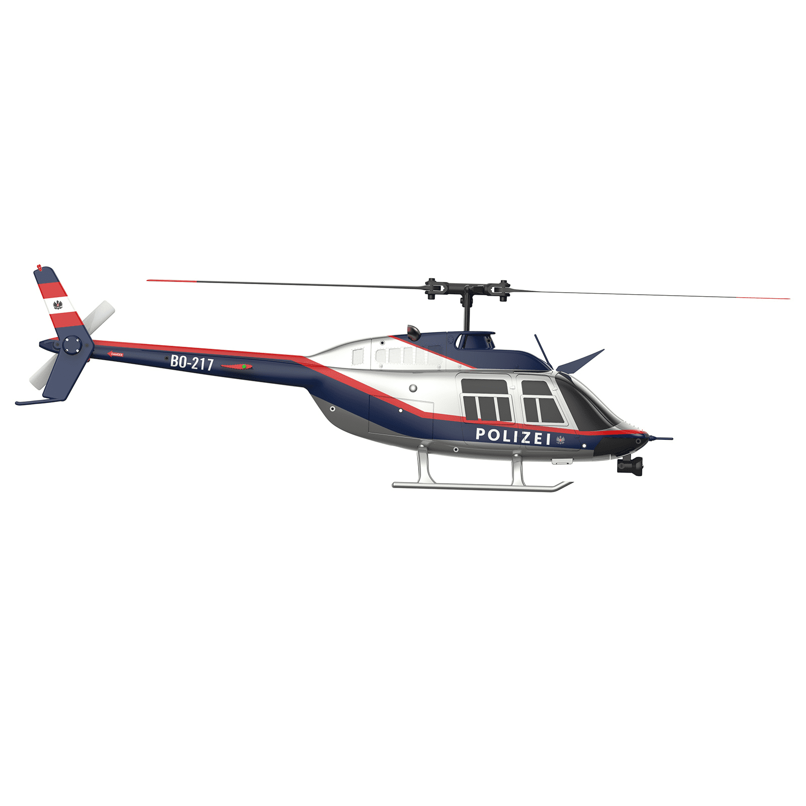 C138 Bell206 RC Helicopter, 1:33 Scale Flybarless Single-Rotor Remote Control Helicopter with 6-Axis Gyro & Optical Flow, 2.4G 6CH RC Aircraft Brushless Motor with One Click Roll Takeoff and Landing