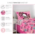 thumbnail image 6 of Hello Kitty Kids 3 Piece Pink Sheet Set, Twin, 6 of 12