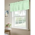 thumbnail image 6 of Curtain Valance for Windows,Sage Green Buffalo Plaid Kitchen Valances Rod Pocket Short Curtains,Minimalist Style Window Treatment Panel for Bedroom Bathroom 42"x12", 6 of 7