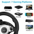 Racing Wheel with 270/900° Rotation, PC Steering Wheel with Pedals