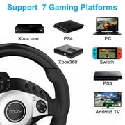 NBCP Racing Steering Wheel with Pedals, 270/900° Vibration Shifter for Xbox/PS4/PS3/Switch/PC