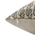 thumbnail image 3 of Fabdivine Block Print Throw Pillow Cover, 14x20 Inch Thick Linen Decorative Cushion Cover, Floral Print Boho Design Green Pillow Cover for Sofa and Couch, 3 of 5