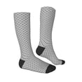 thumbnail image 3 of Fotbe Gray Plaid print Women's Men's Novelty Crew Socks Cotton Socks Knee High Socks for Walking,Running,Nurses,Pregnancy, 3 of 9