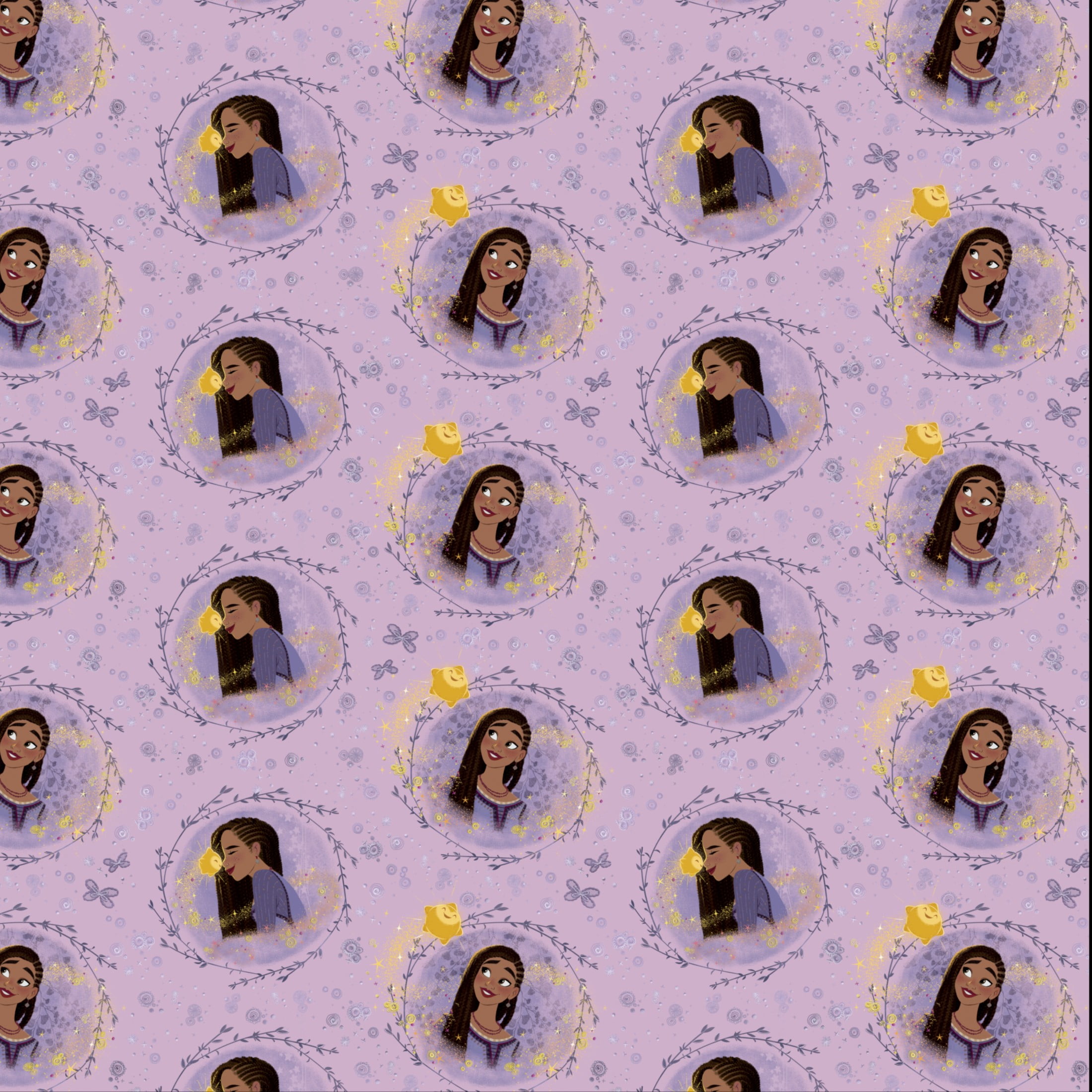 (3 pack) Springs Creative Disney Purple Wish Fat Quarter Fabric