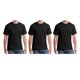 thumbnail image 1 of Camiseta de manga corta de 3 uds, camisa de verano con letras holgadas informales de cuello redondo suave de Color puro elástico, 1 of 8