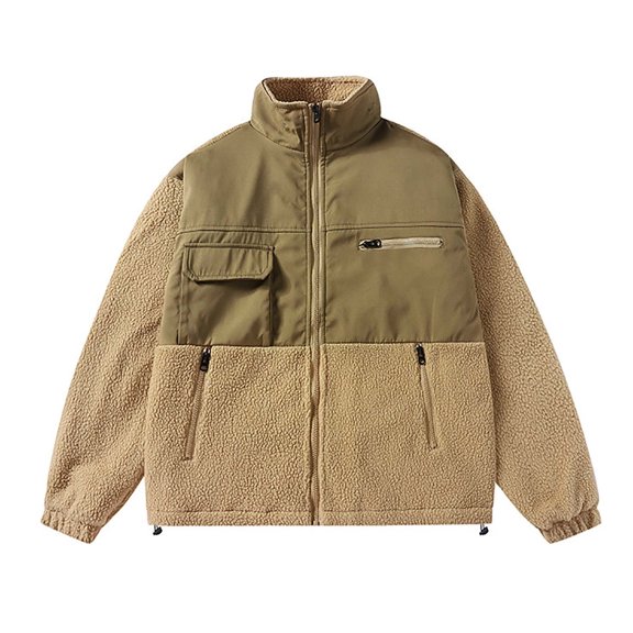 DayScoop Mens Fashion Jackets Casual Outerwear Big & Tall Fall Long Sleeve Solid Color Outdoor Sport Run Pocket Zipper Outer Tops Plus Size