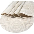 thumbnail image 1 of Manteles individuales, juego de 6, redondos, resistentes al calor, tejidos, manteles individuales para mesa de comedor de 36 cm, 1 of 8